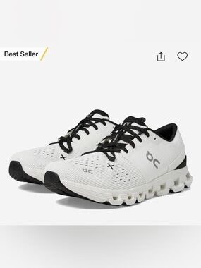 On Running Cloud X Cloudtec Black and White Performance Sneakers